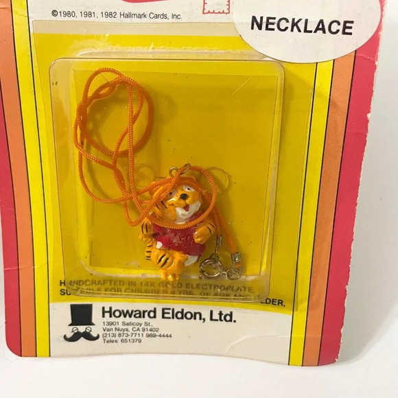 Vintage 1982 Shirt Tales The Tiger Plastic Necklace Hallmark Cards Damaged - Picture 15 of 15